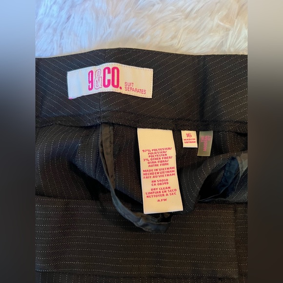 Black Pinstripes Suit Jacket and Pants - Picture 5 of 6